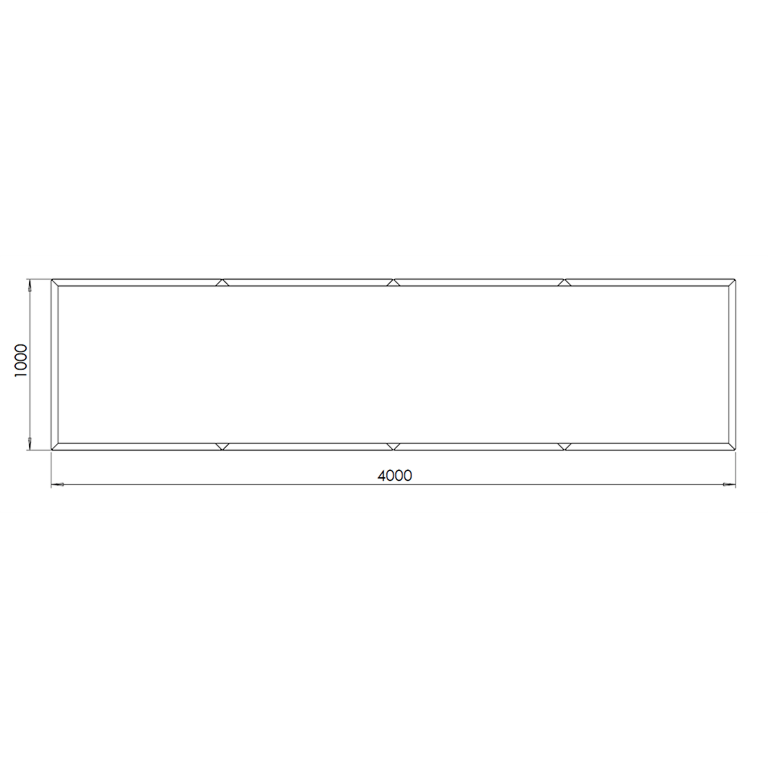 Donica ze stali corten Texas xxl 400 x 100 cm