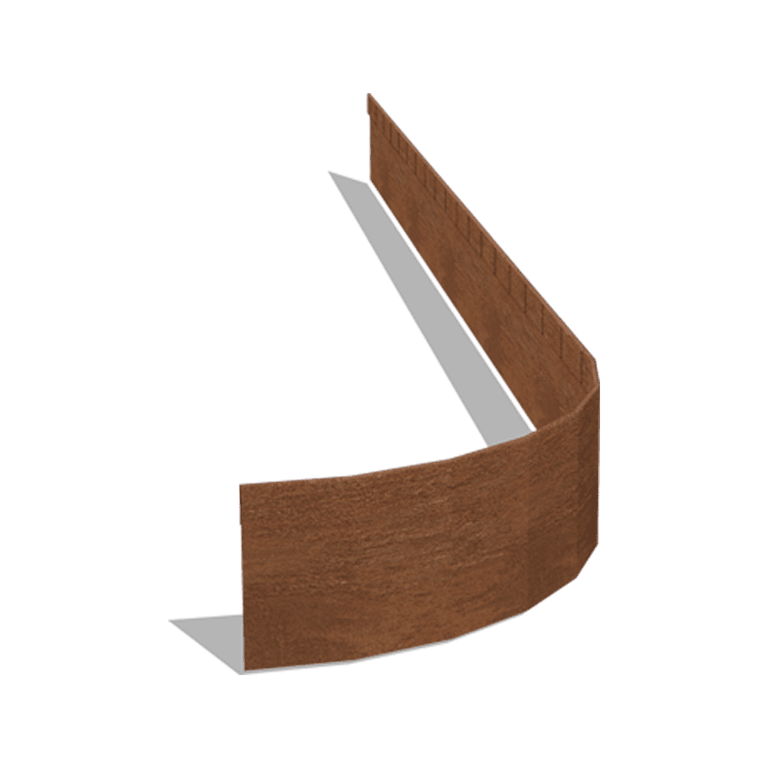 Zagięte obrzeże ogrodowe ze stali corten FLEX 13 cm (długość 150 cm)