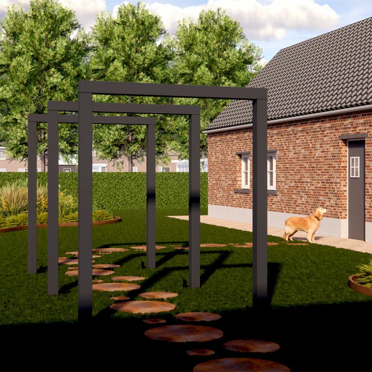Prosta pergola stalowa malowana proszkowo 300 cm
