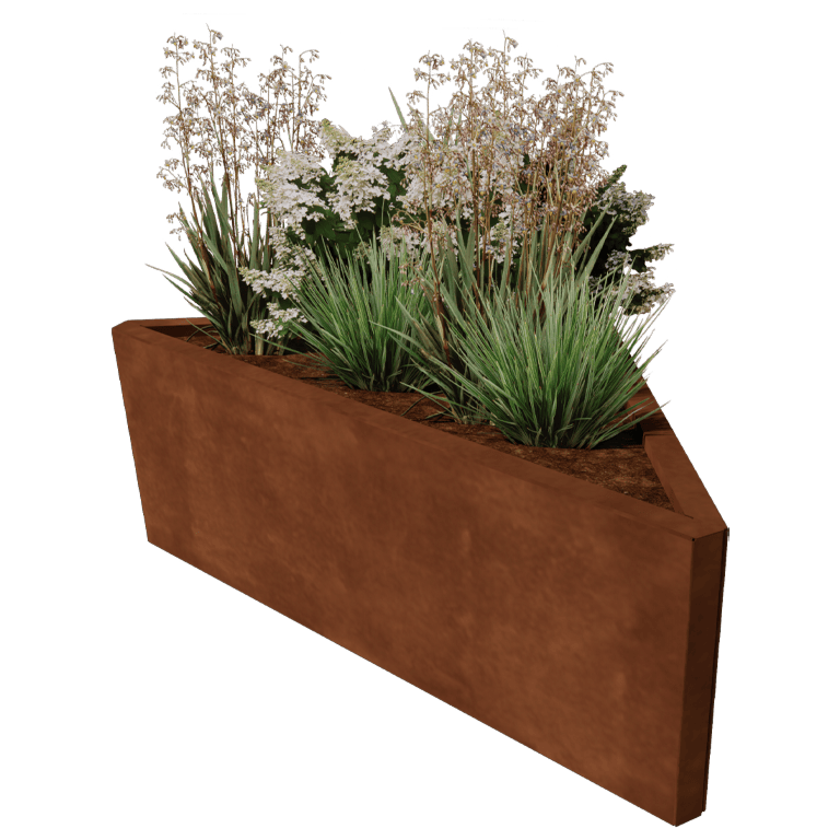 Donica ze stali corten Alaska równoramienny 112 cm
