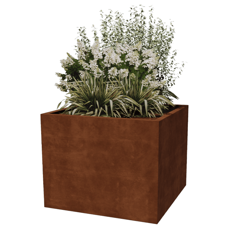 Spawana Donica ze stali corten Montana 100 x 100 x 80 cm