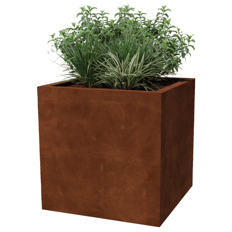 Spawana Donica ze stali corten Montana 70 x 70 x 70 cm
