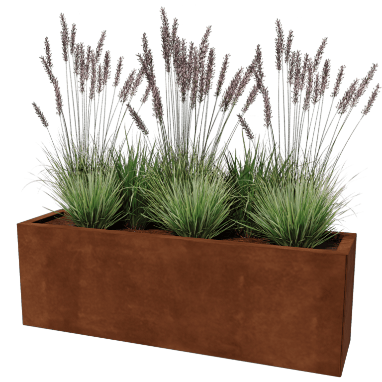 Donica ze stali corten Texas 30 x 120 cm