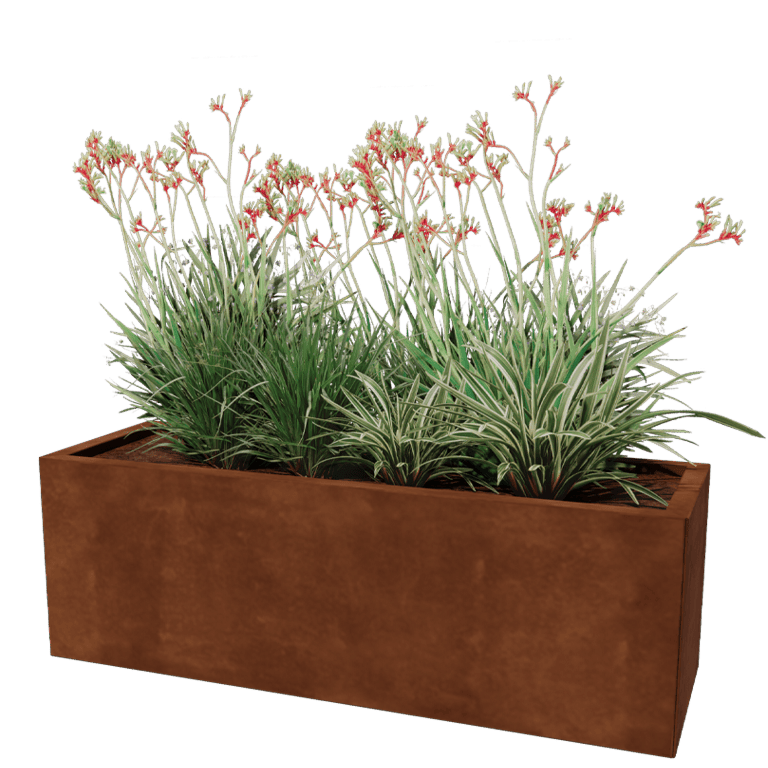 Donica ze stali corten Texas 40 x 120 cm