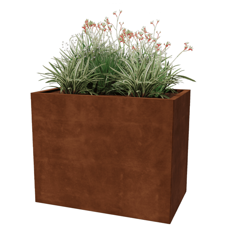 Donica ze stali corten Texas 60 x 100 cm