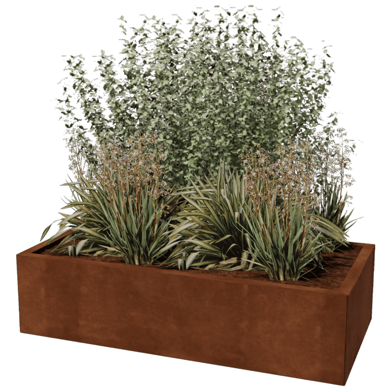 Donica ze stali corten Texas 60 x 120 cm