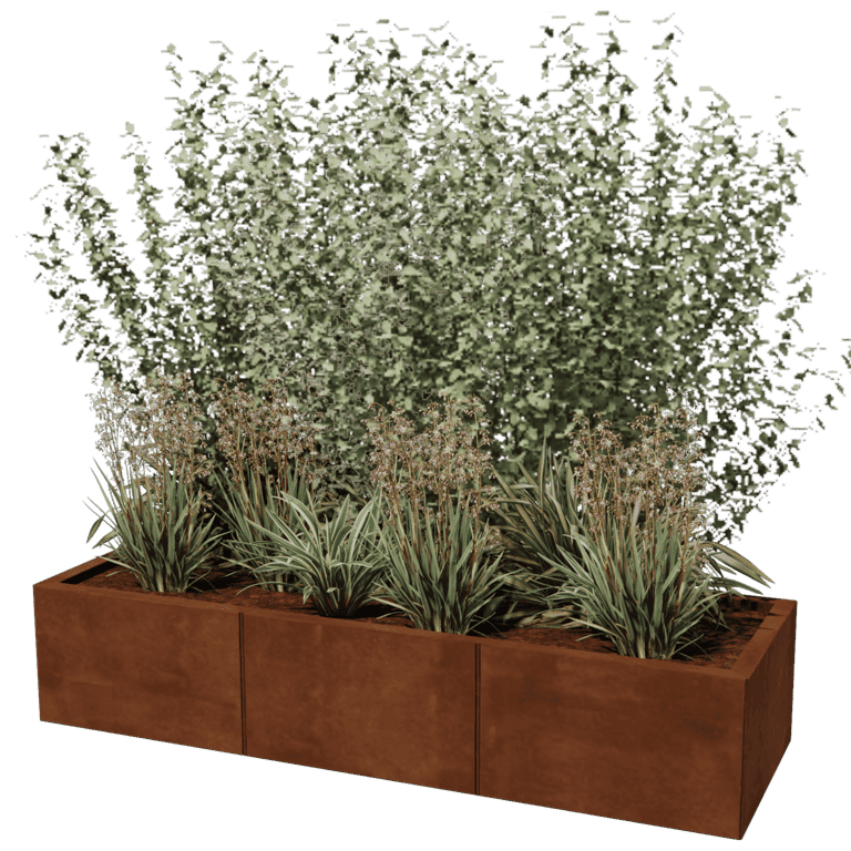 Donica ze stali corten Texas xxl 150 x 50 cm