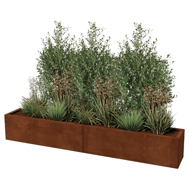 Donica ze stali corten Texas xxl 200 x 30 cm