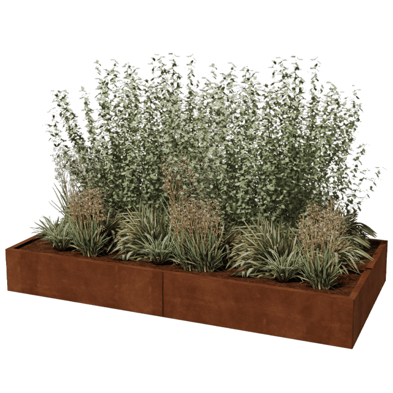 Donica ze stali corten Texas xxl 240 x 120 cm