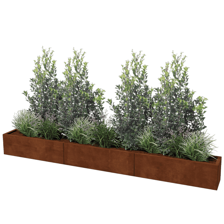 Donica ze stali corten Texas xxl 300 x 30 cm