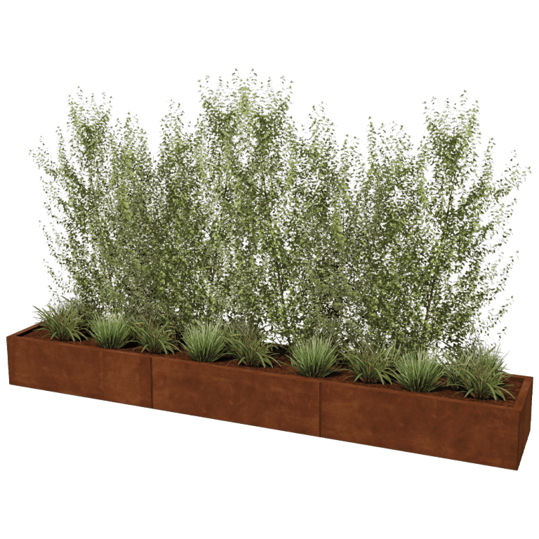 Donica ze stali corten Texas xxl 300 x 50 cm