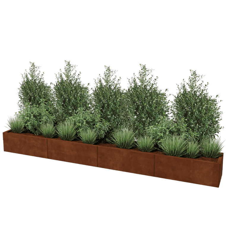 Donica ze stali corten Texas xxl 320 x 40 cm