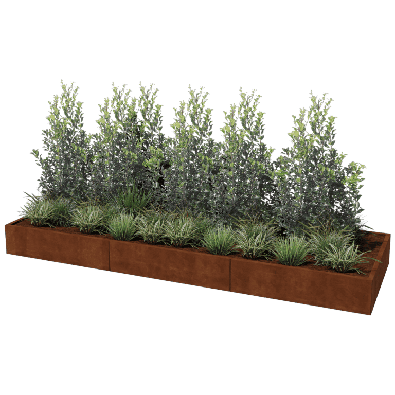 Donica ze stali corten Texas xxl 360 x 120 cm