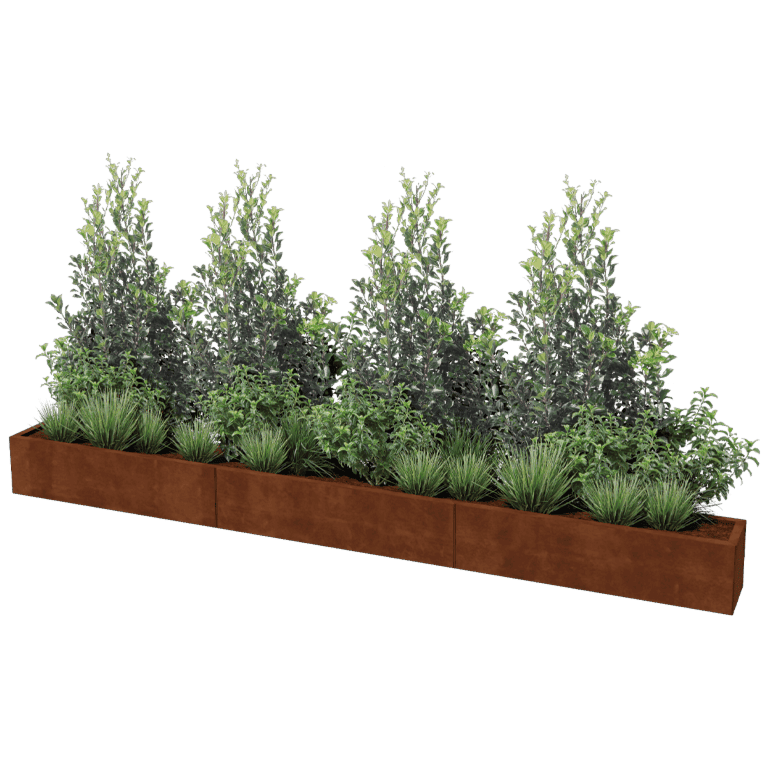 Donica ze stali corten Texas xxl 360 x 30 cm