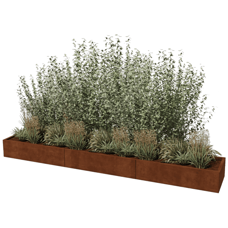 Donica ze stali corten Texas xxl 360 x 60 cm