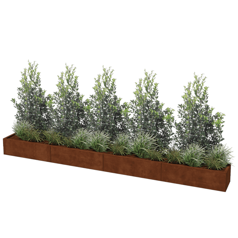 Donica ze stali corten Texas xxl 400 x 40 cm
