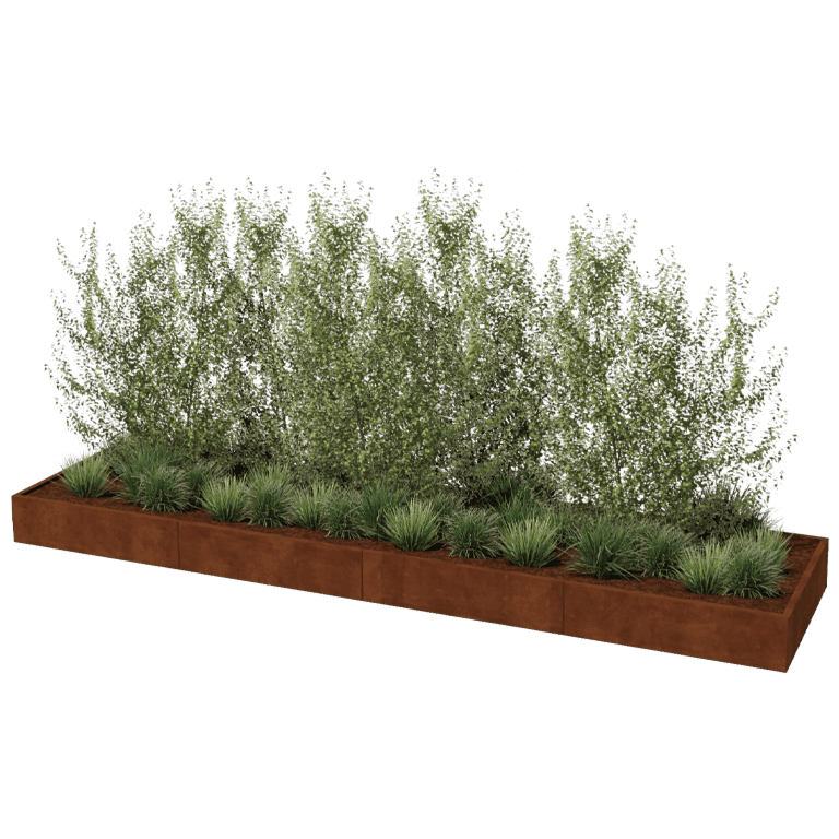 Donica ze stali corten Texas xxl 480 x 120 cm