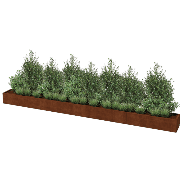 Donica ze stali corten Texas xxl 480 x 40 cm