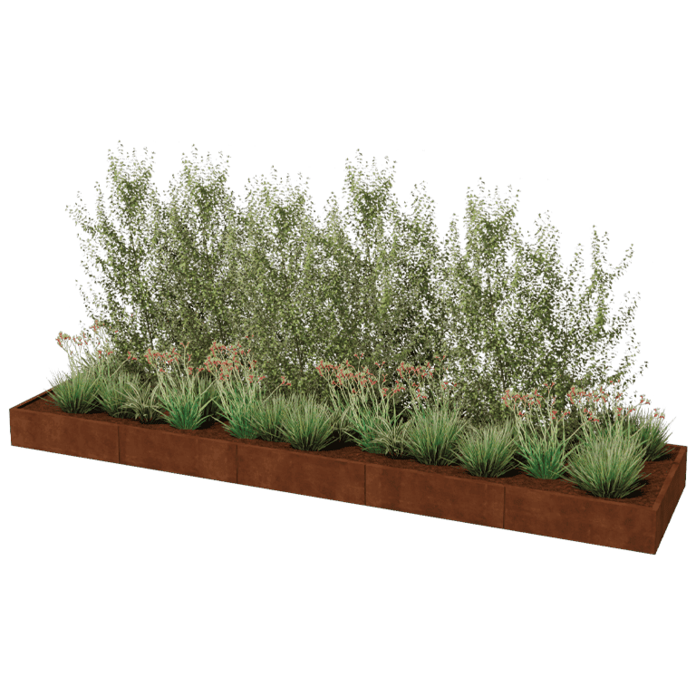 Donica ze stali corten Texas xxl 500 x 120 cm