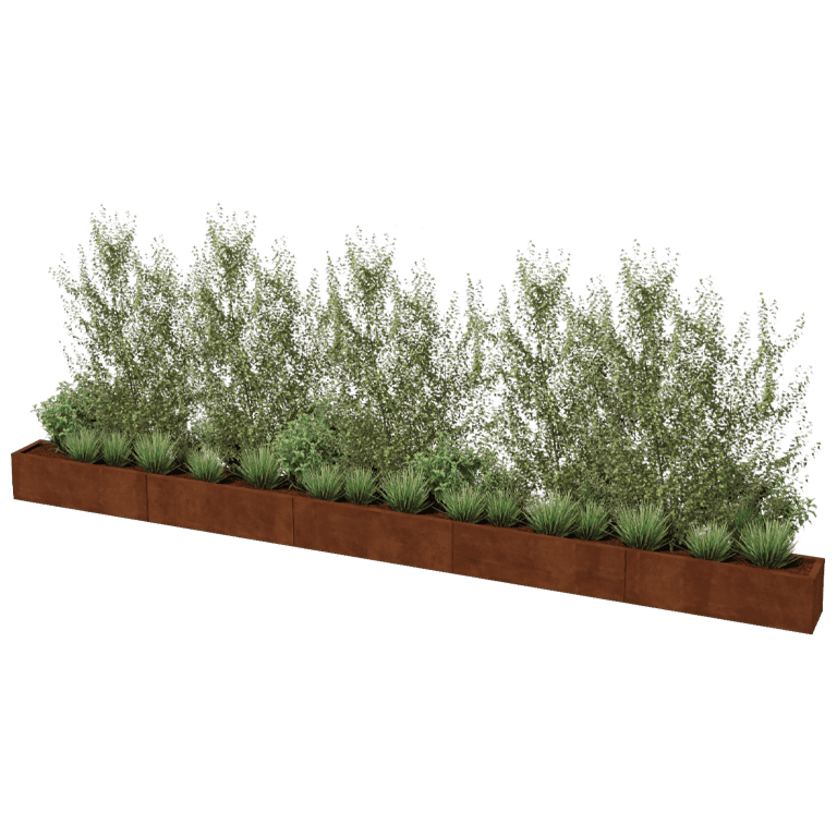 Donica ze stali corten Texas xxl 500 x 30 cm