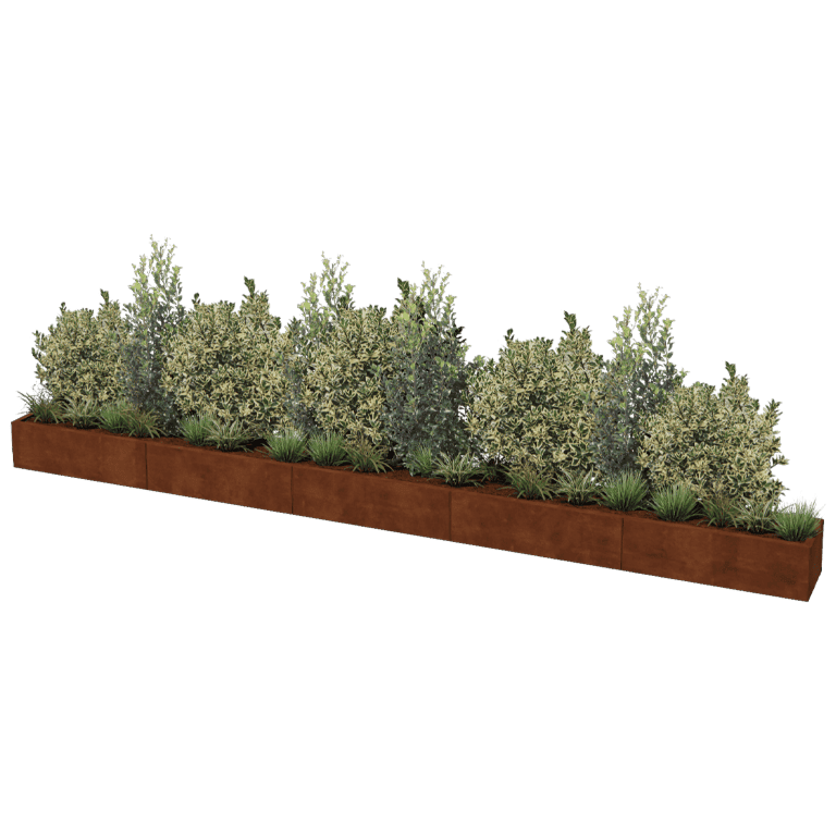 Donica ze stali corten Texas xxl 500 x 40 cm
