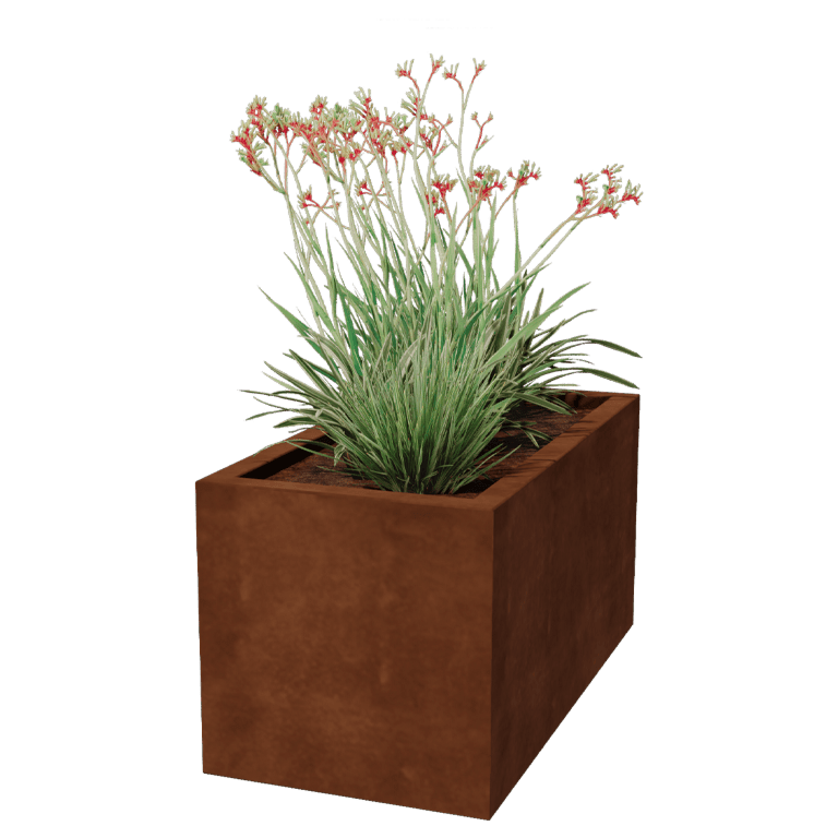 Spawana Donica ze stali corten Montana 100 x 50 x 50 cm