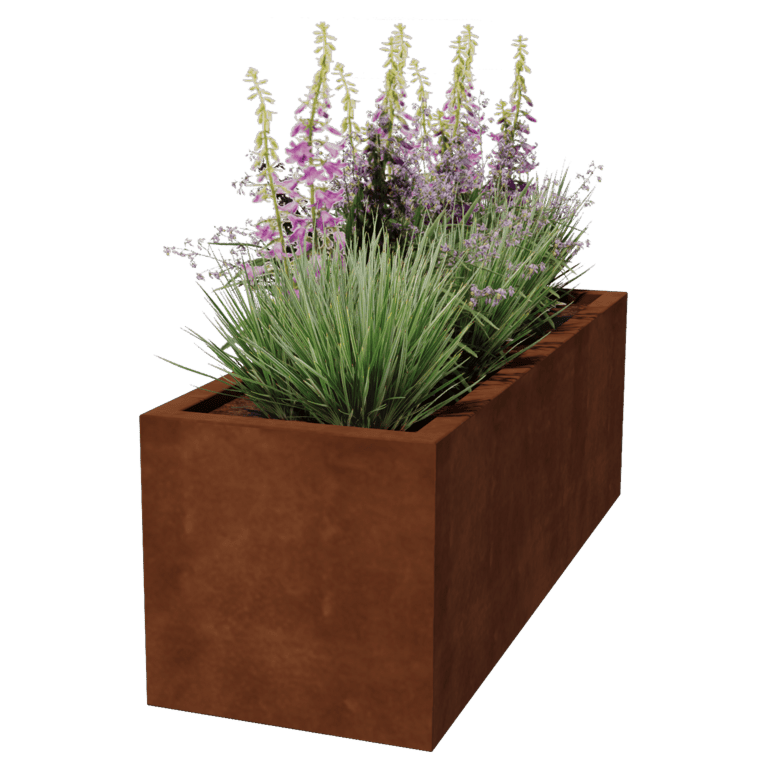 Spawana Donica ze stali corten Montana 150 x 50 x 50 cm