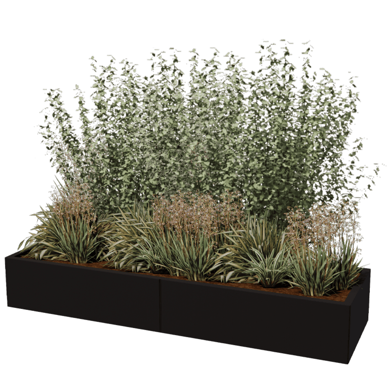 Donica stal malowana proszkowo Texas xxl 200 x 60 cm