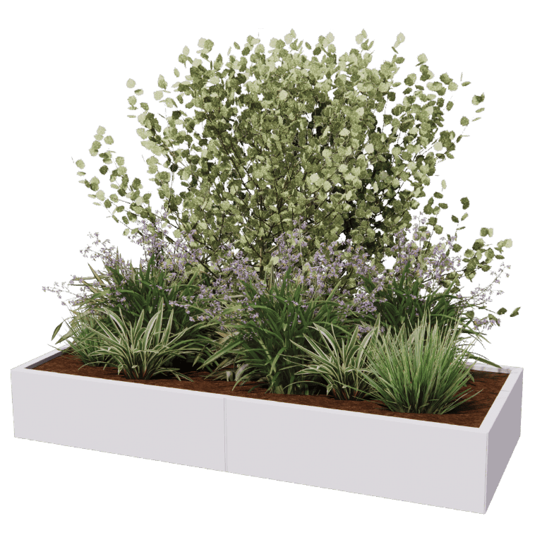 Donica stal malowana proszkowo Texas xxl 200 x 80 cm