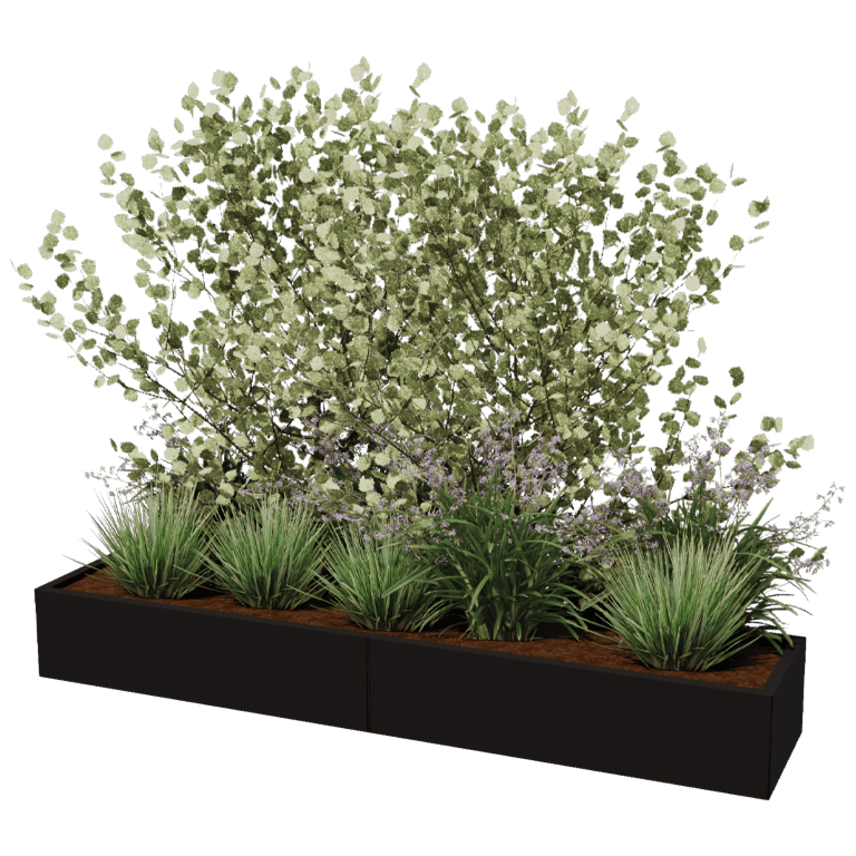 Donica stal malowana proszkowo Texas xxl 240 x 50 cm