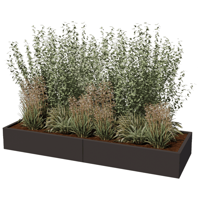 Donica stal malowana proszkowo Texas xxl 240 x 80 cm