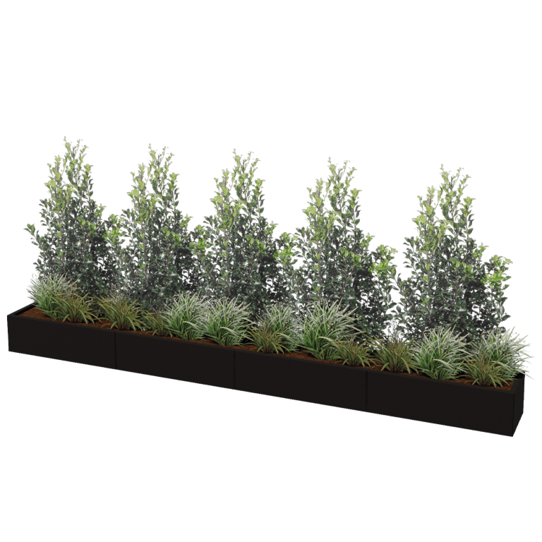 Donica stal malowana proszkowo Texas xxl 400 x 40 cm
