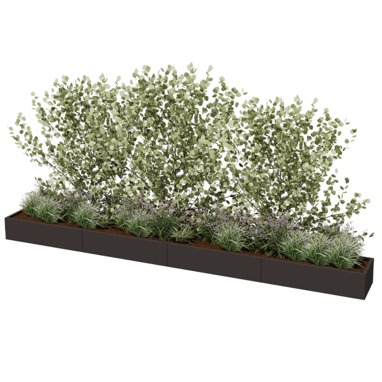 Donica stal malowana proszkowo Texas xxl 480 x 50 cm