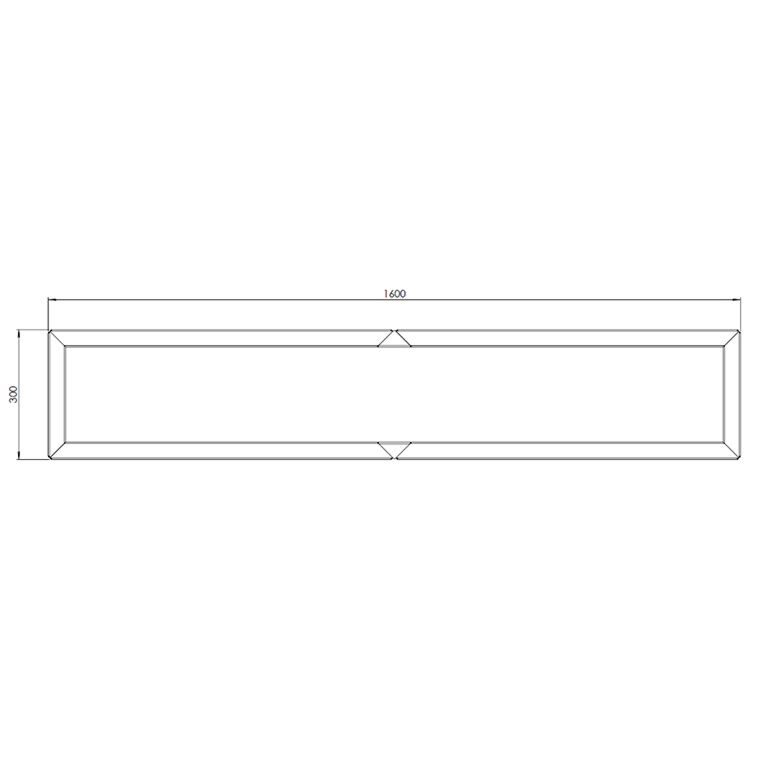 Donica ze stali corten Texas xxl 160 x 30 cm