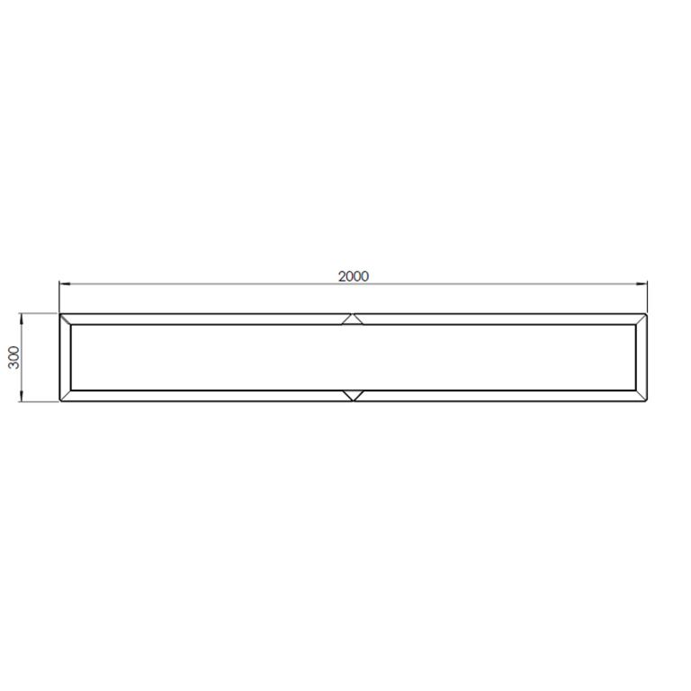 donica ze stali corten Texas xxl 200 x 30 cm