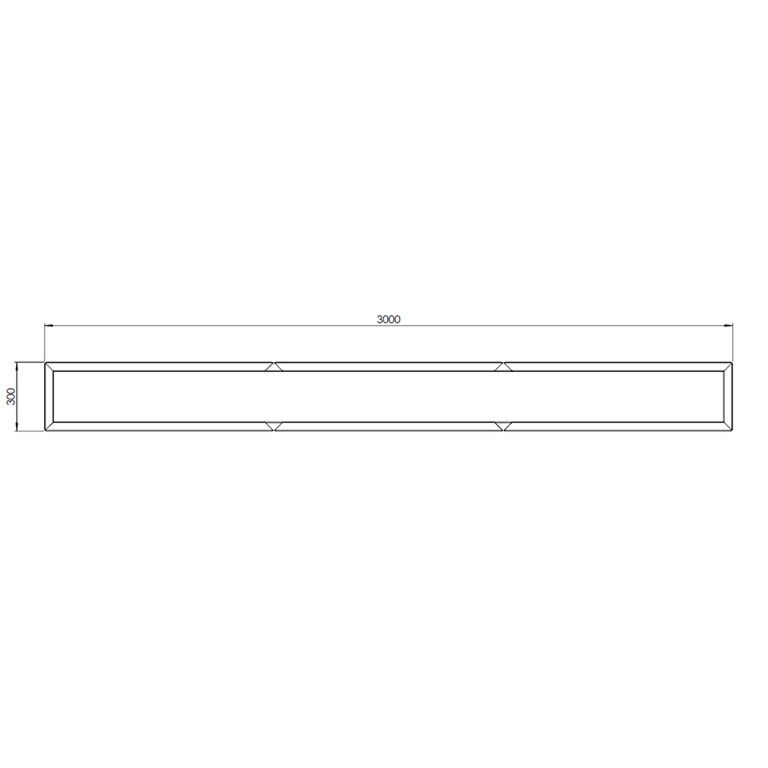 Donica ze stali corten Texas xxl 300 x 30 cm