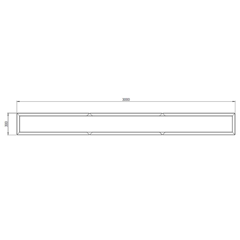 Donica stal malowana proszkowo Texas xxl 300 x 30 cm