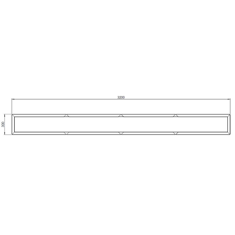 Donica ze stali corten Texas xxl 320 x 30 cm