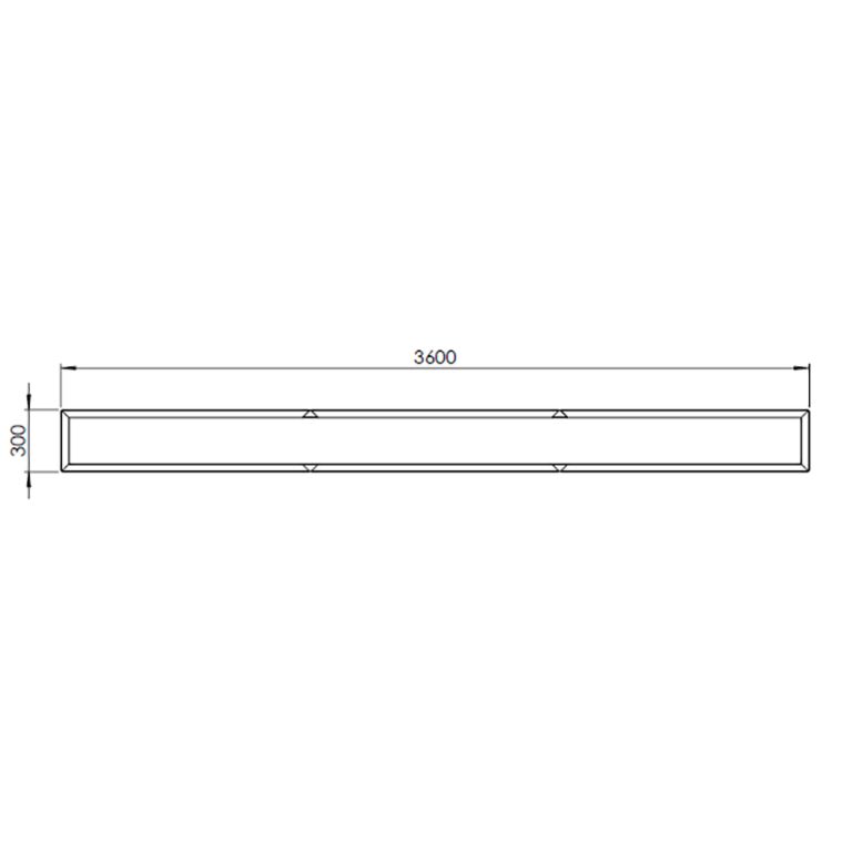 Donica stal malowana proszkowo Texas xxl 360 x 30 cm