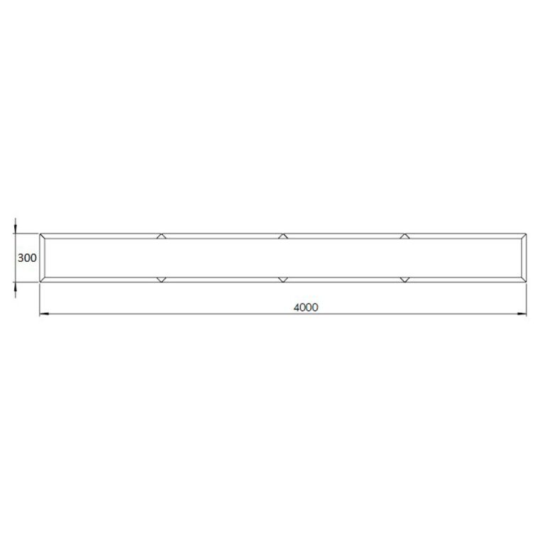 Donica stal malowana proszkowo Texas xxl 400 x 30 cm