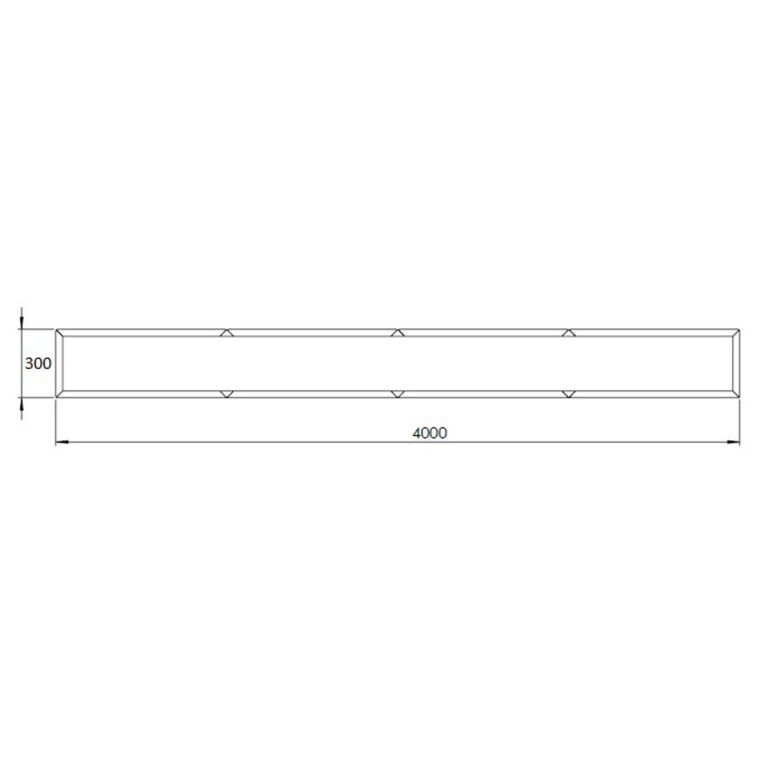 Donica ze stali corten Texas xxl 400 x 30 cm