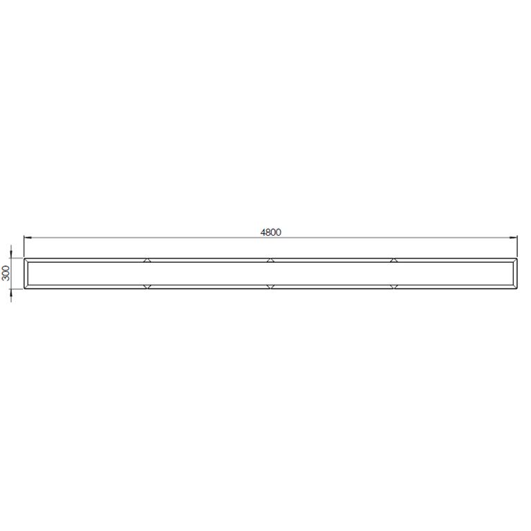 Donica ze stali corten Texas xxl 480 x 30 cm