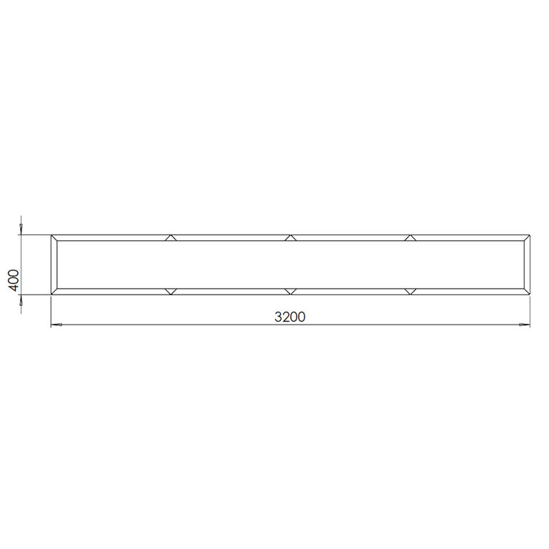 Donica stal malowana proszkowo Texas xxl 320 x 40 cm