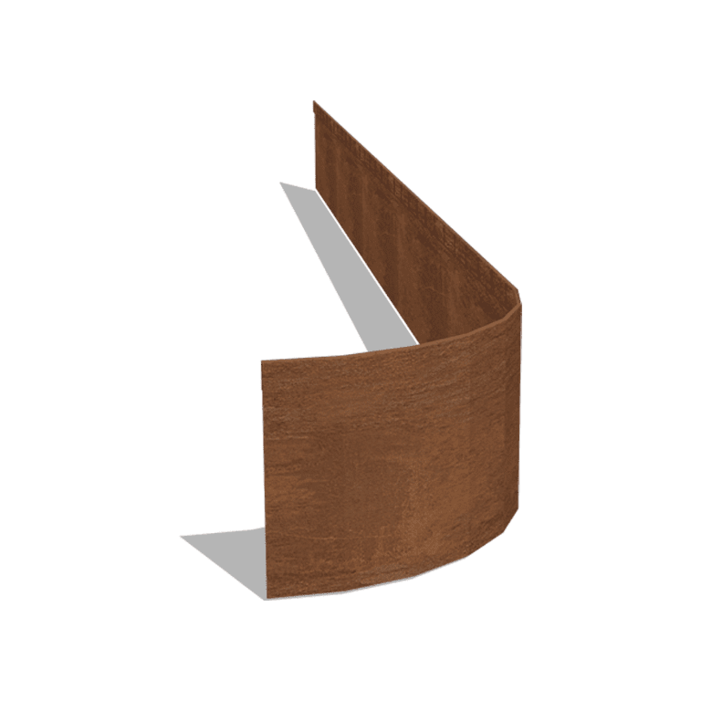Zagięte obrzeże ogrodowe ze stali corten FLEX 23 cm (długość 240 cm)