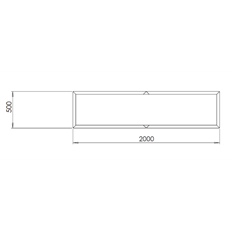 Donica stal malowana proszkowo Texas xxl 200 x 50 cm