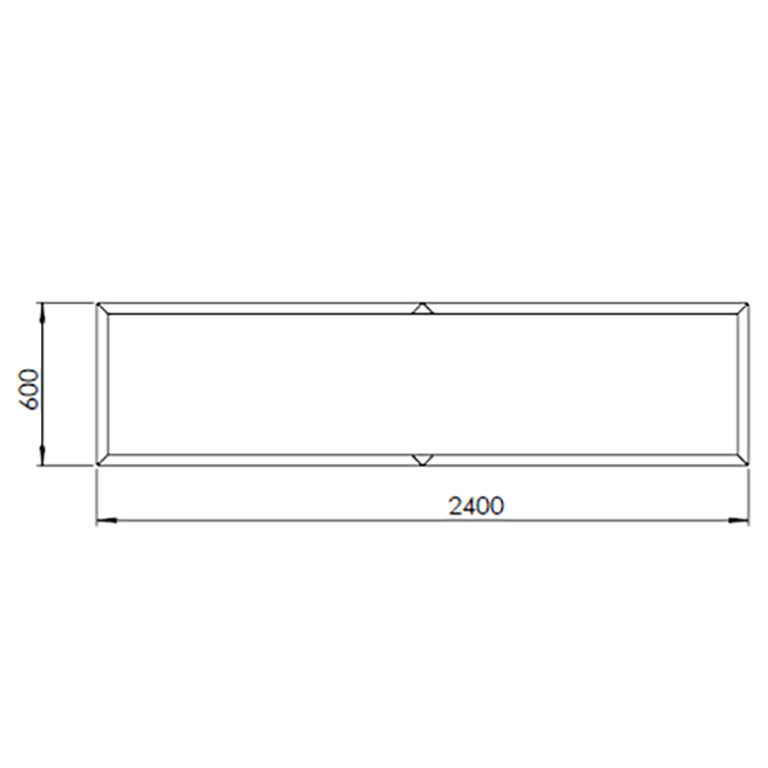 Donica ze stali corten Texas xxl 240 x 60 cm
