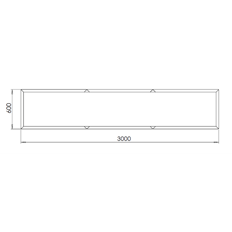 Donica ze stali corten Texas xxl 300 x 60 cm