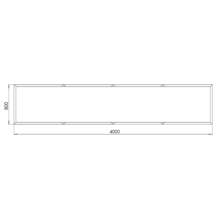 Donica ze stali corten Texas xxl 400 x 80 cm