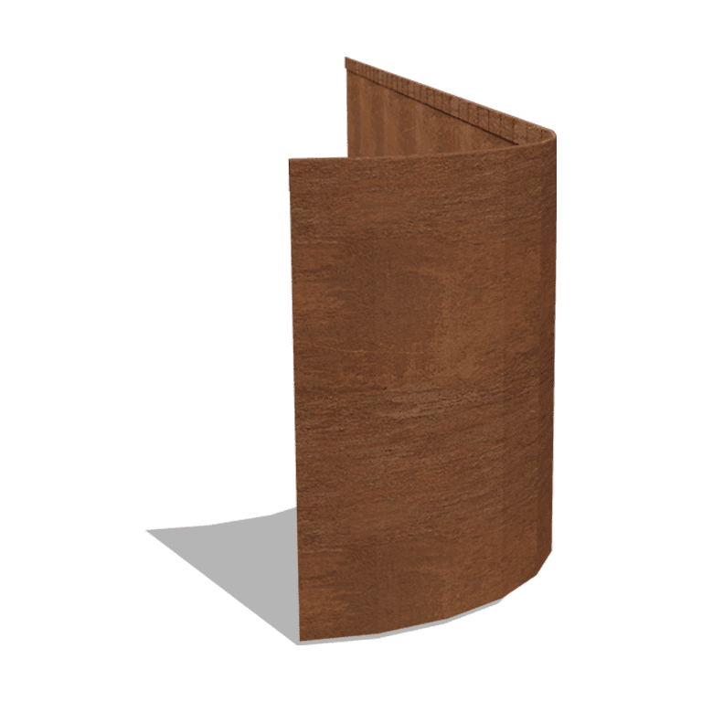 Zagięte obrzeże ogrodowe ze stali corten FLEX 45 cm (długość 240 cm)