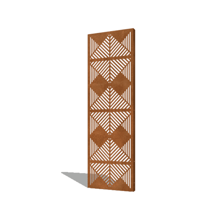 Linie kompozycja stal kortenowska 3 60 x 6 x 190 cm
